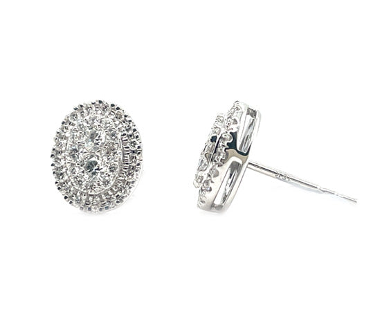 Oval Cluster Earrings