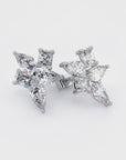 Floral | Scattered Baguette & Pear Diamond Earrings
