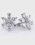 Floral | Pear & Marquise Cut Diamond Earrings