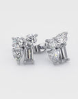 Floral | Pear, Round & Baguette Diamond Earrings