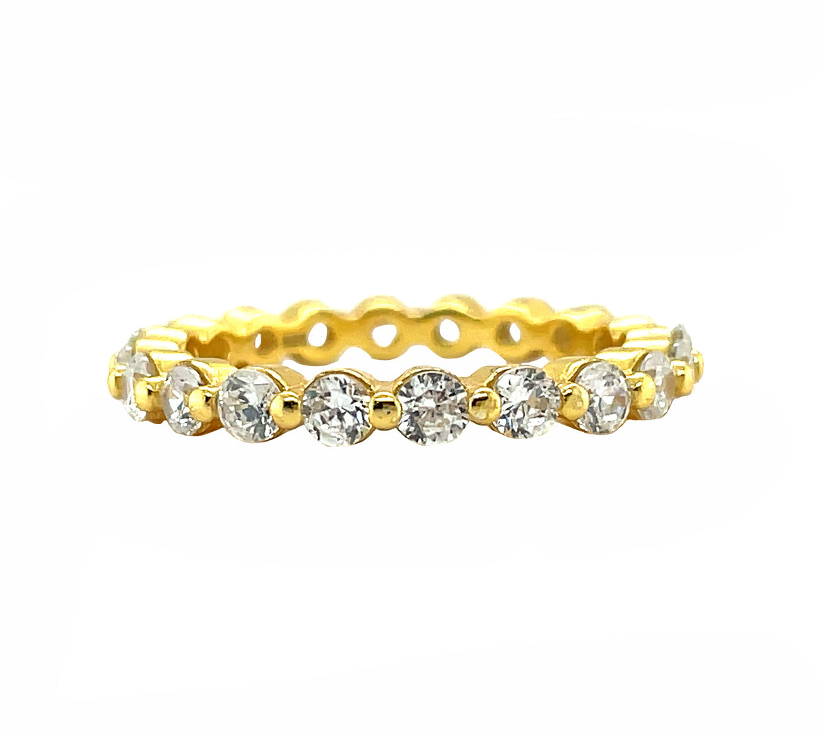 Yellow Gold Round Diamond Band