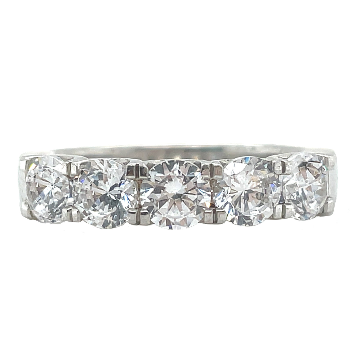 Sqaure Claw Eternity Band