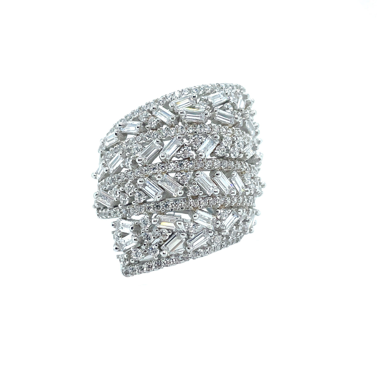 BAGUETTE | 4 Row Diamond Ring
