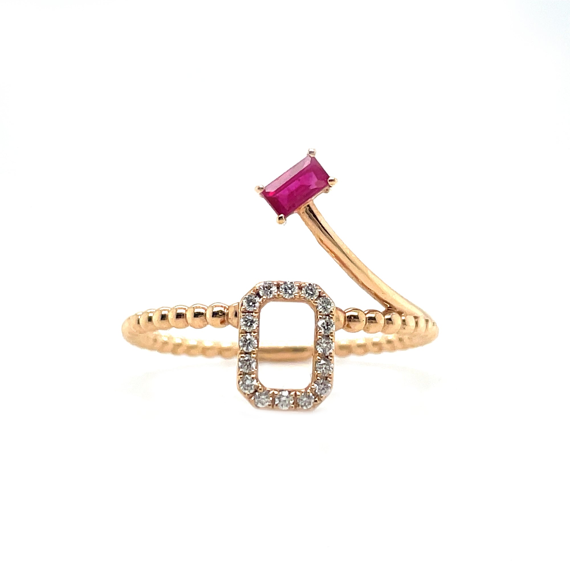 Rose Gold Ruby &amp; Diamond Ring
