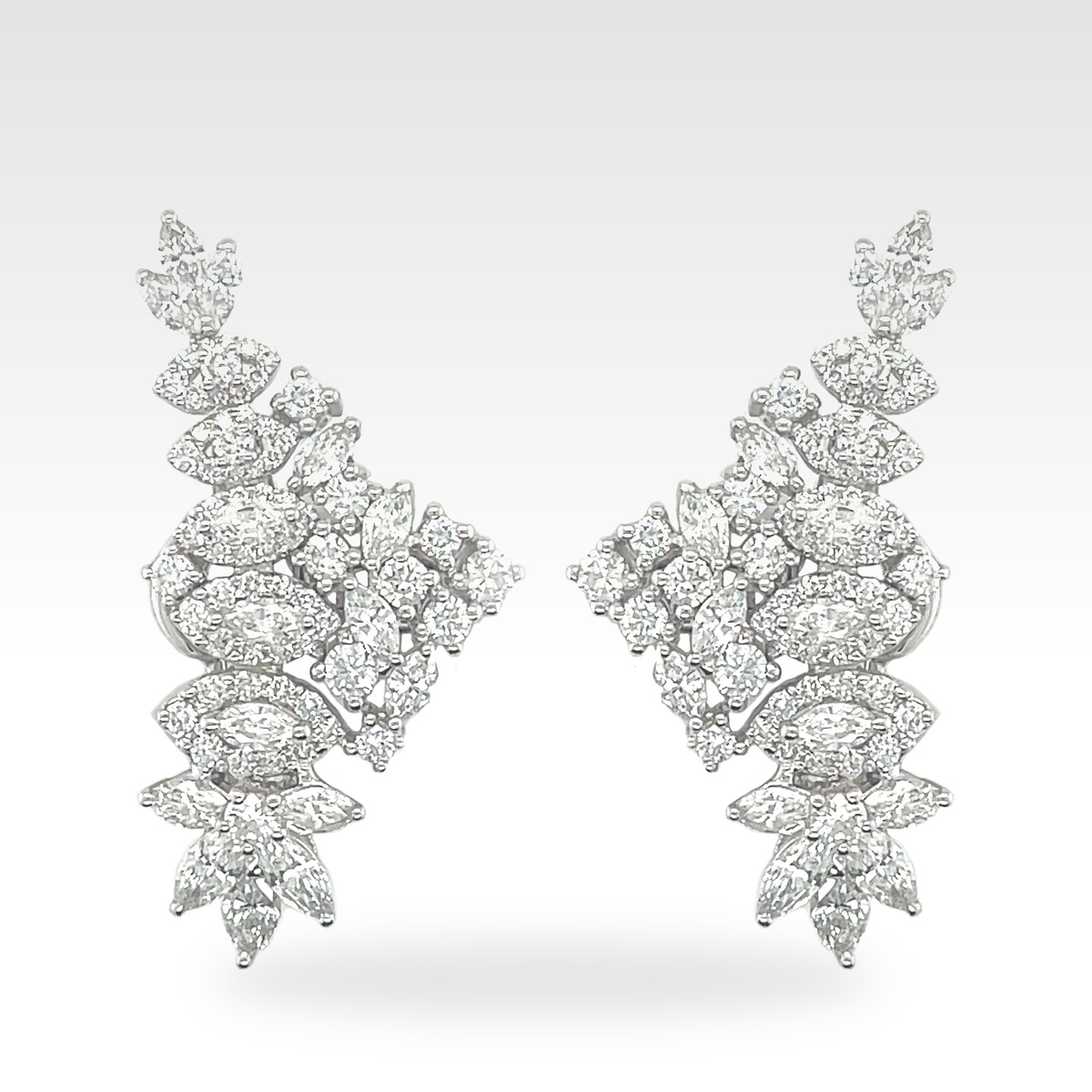 Art Marquise Earrings with diamonds