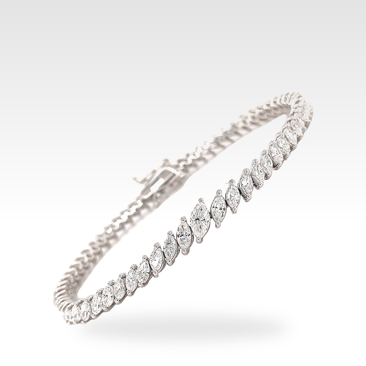 Art Marquise Bracelet with diamonds