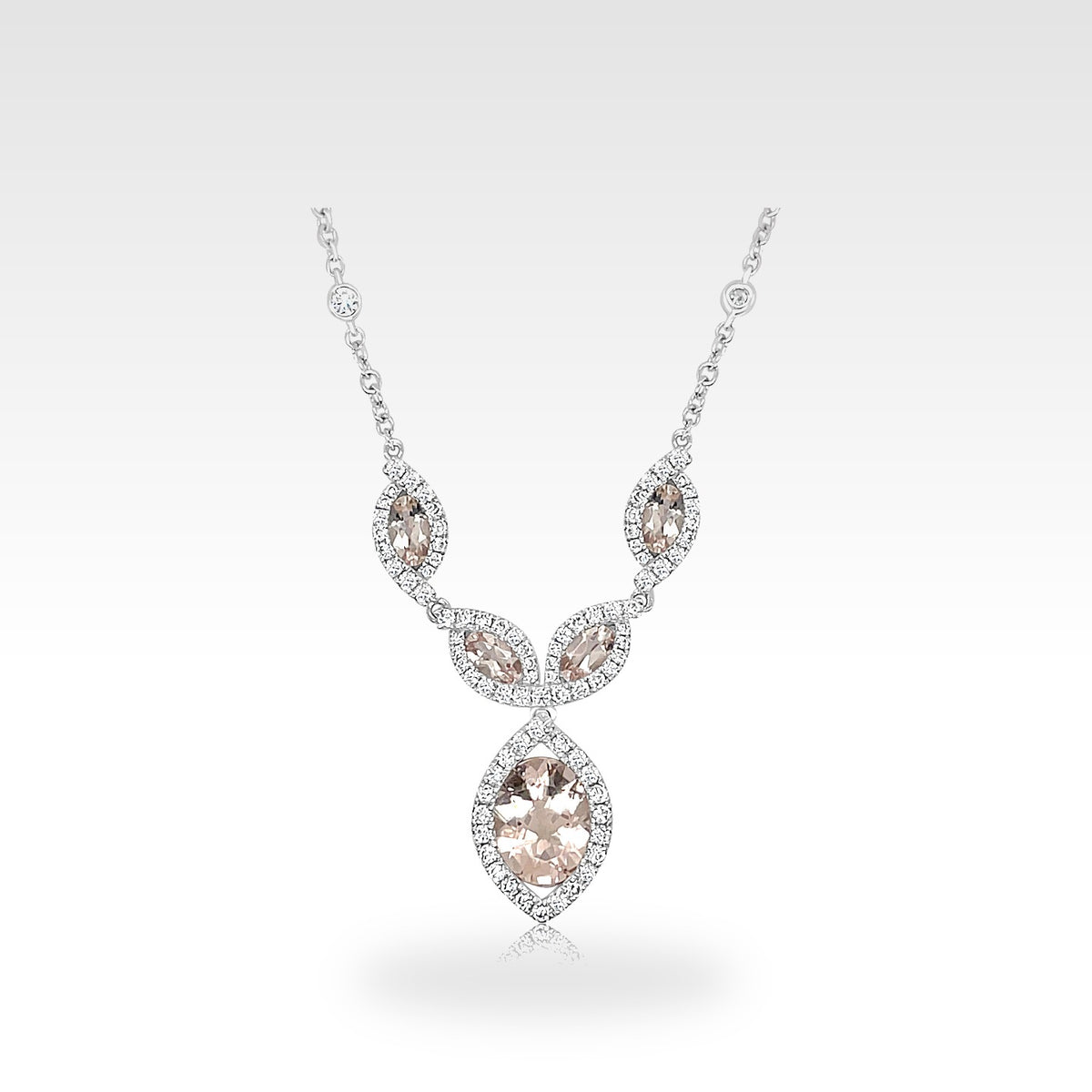 Eternal Morganite Necklace with diamonds