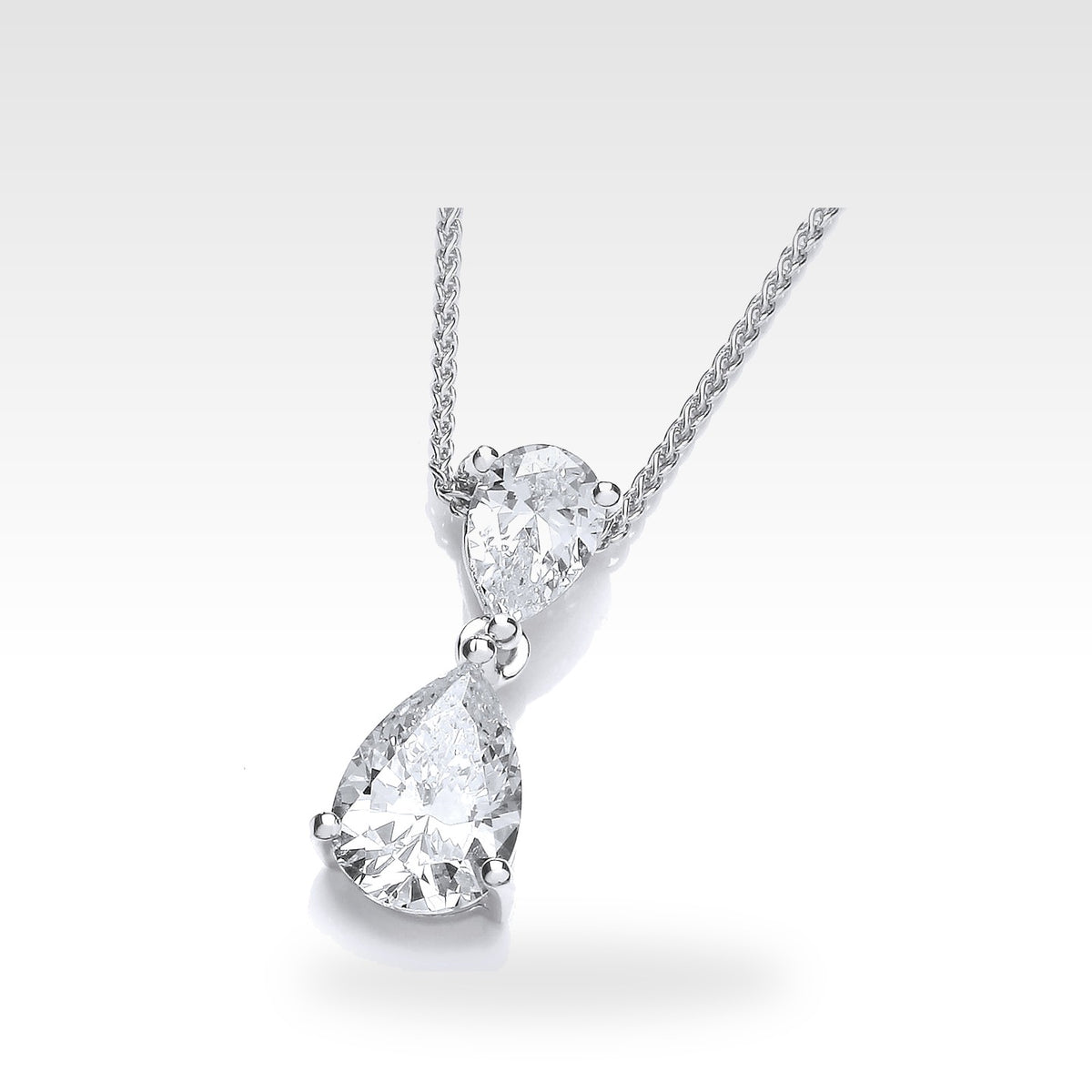 Eternal Pear Cut Lab-Grown Diamond Necklace in 18ct white gold