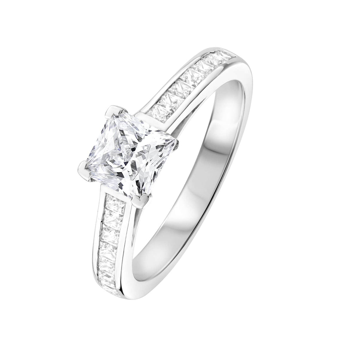 Princess Cut Platinum Diamond Ring