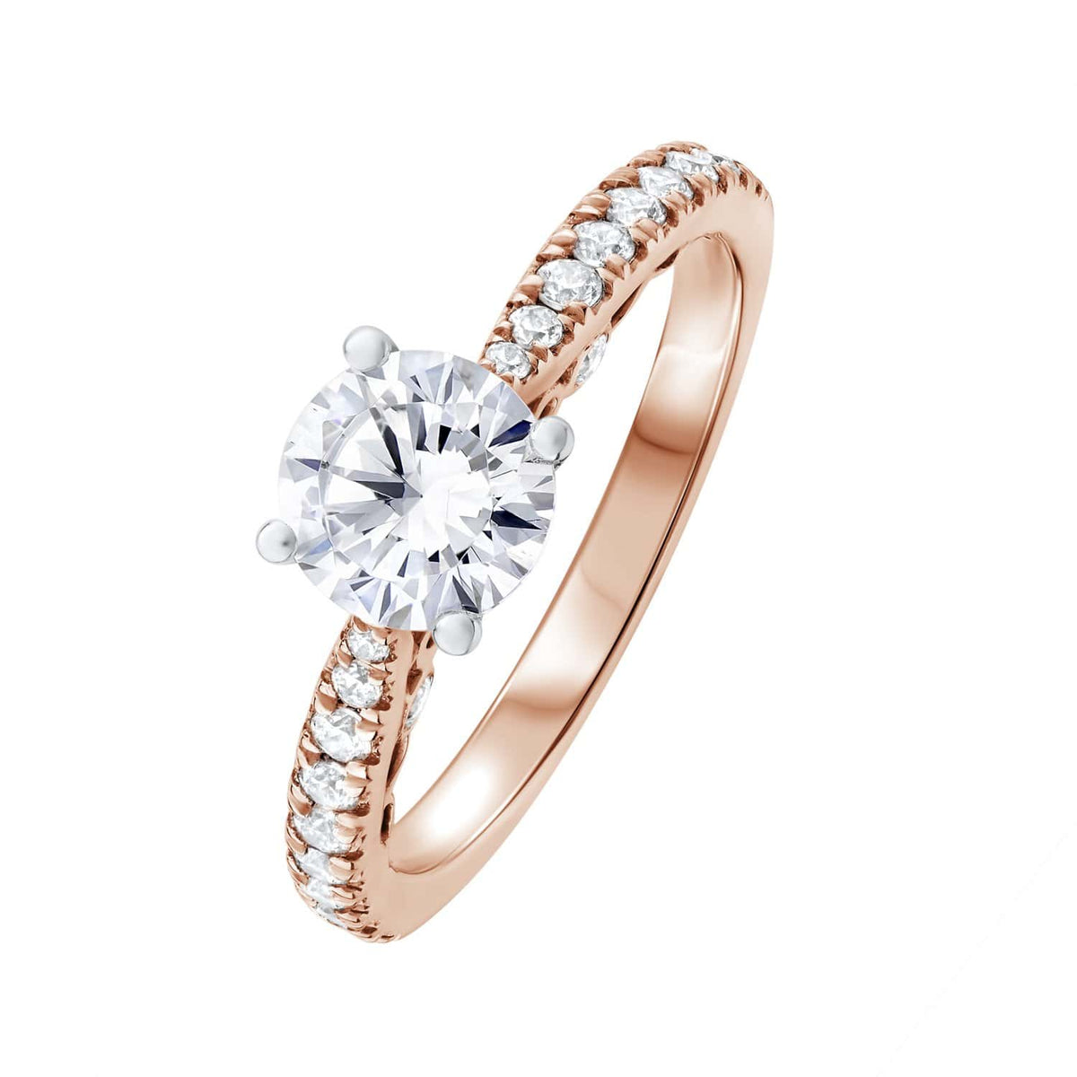 Anillo vintage cónico de oro rosa