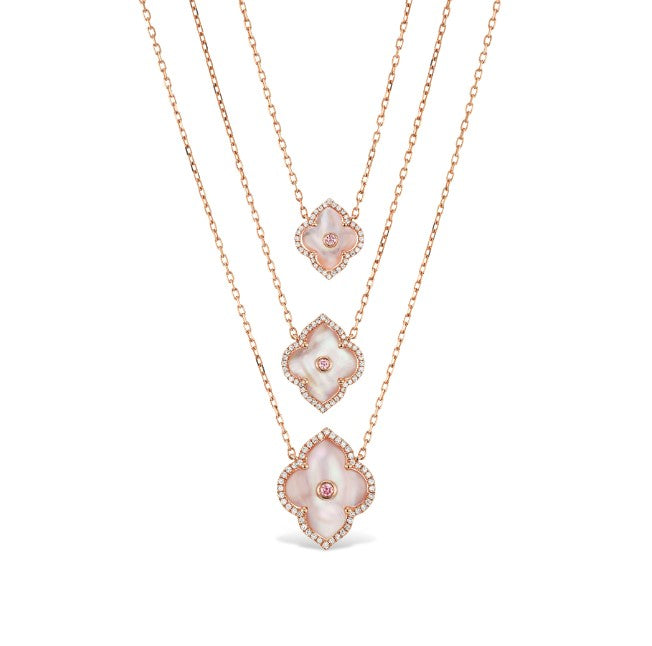 Collar grande de nácar y diamantes Argyle Pink™