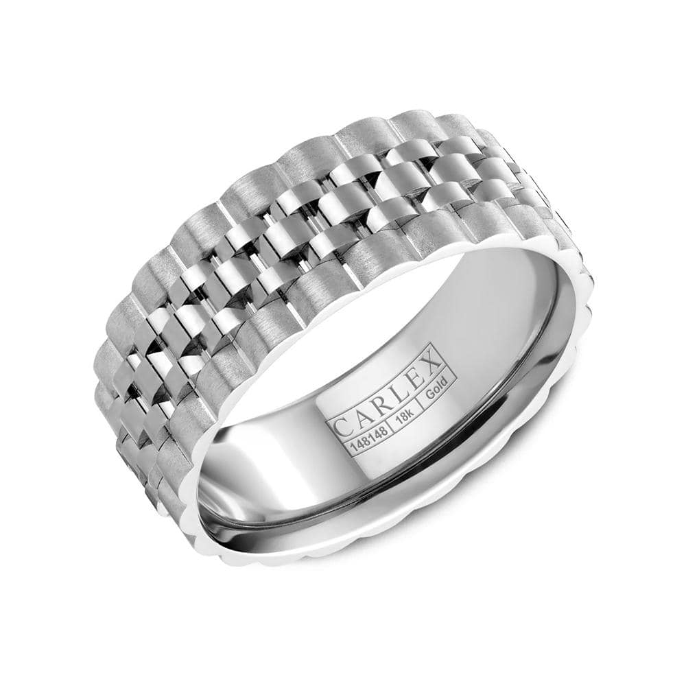Hard Frosted Center Ring with High Polished Edges