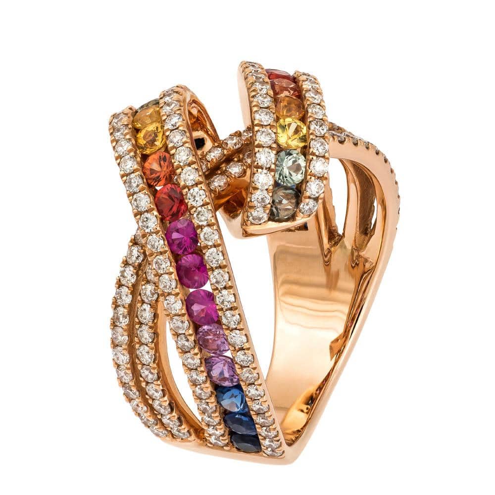 RAINBOW | Multicolour Knot Ring