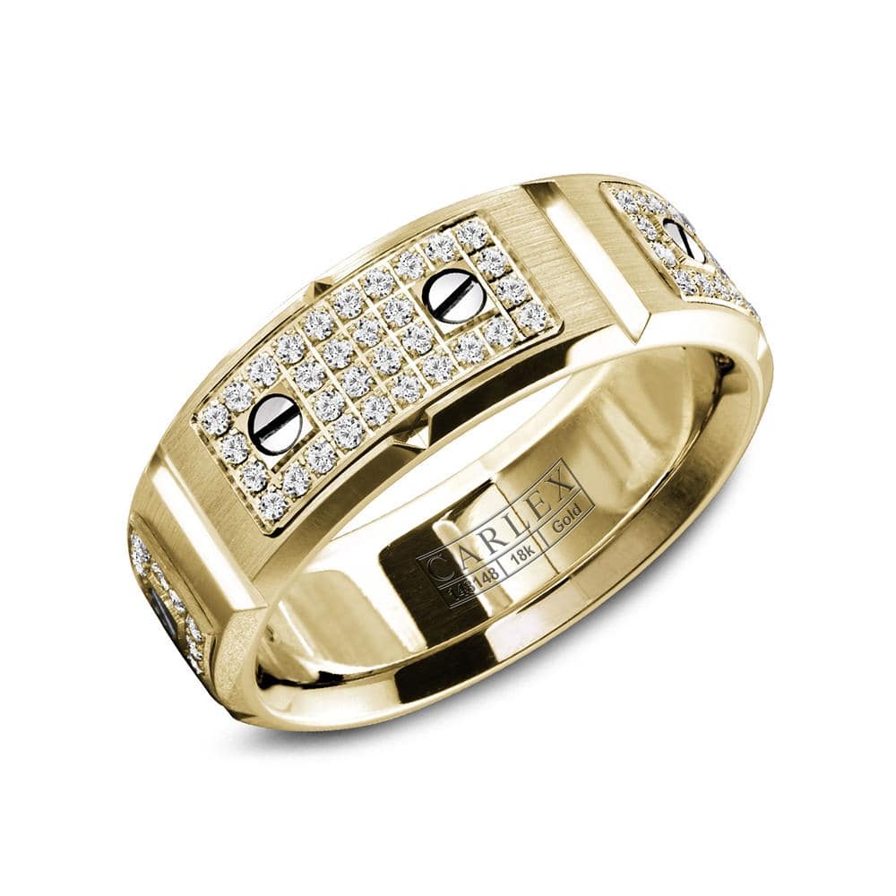 Yellow Gold Alloy Set With Diamond Tag With Screw