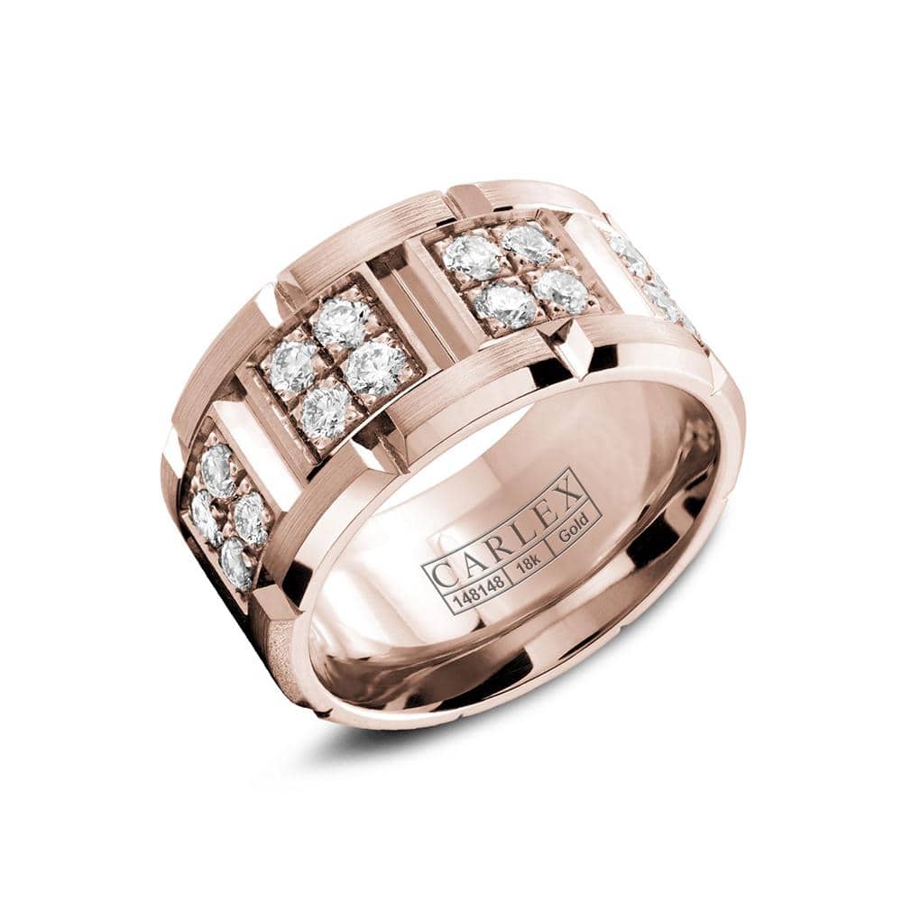 Anillo Luxe de oro rosa de 18 quilates con diamantes