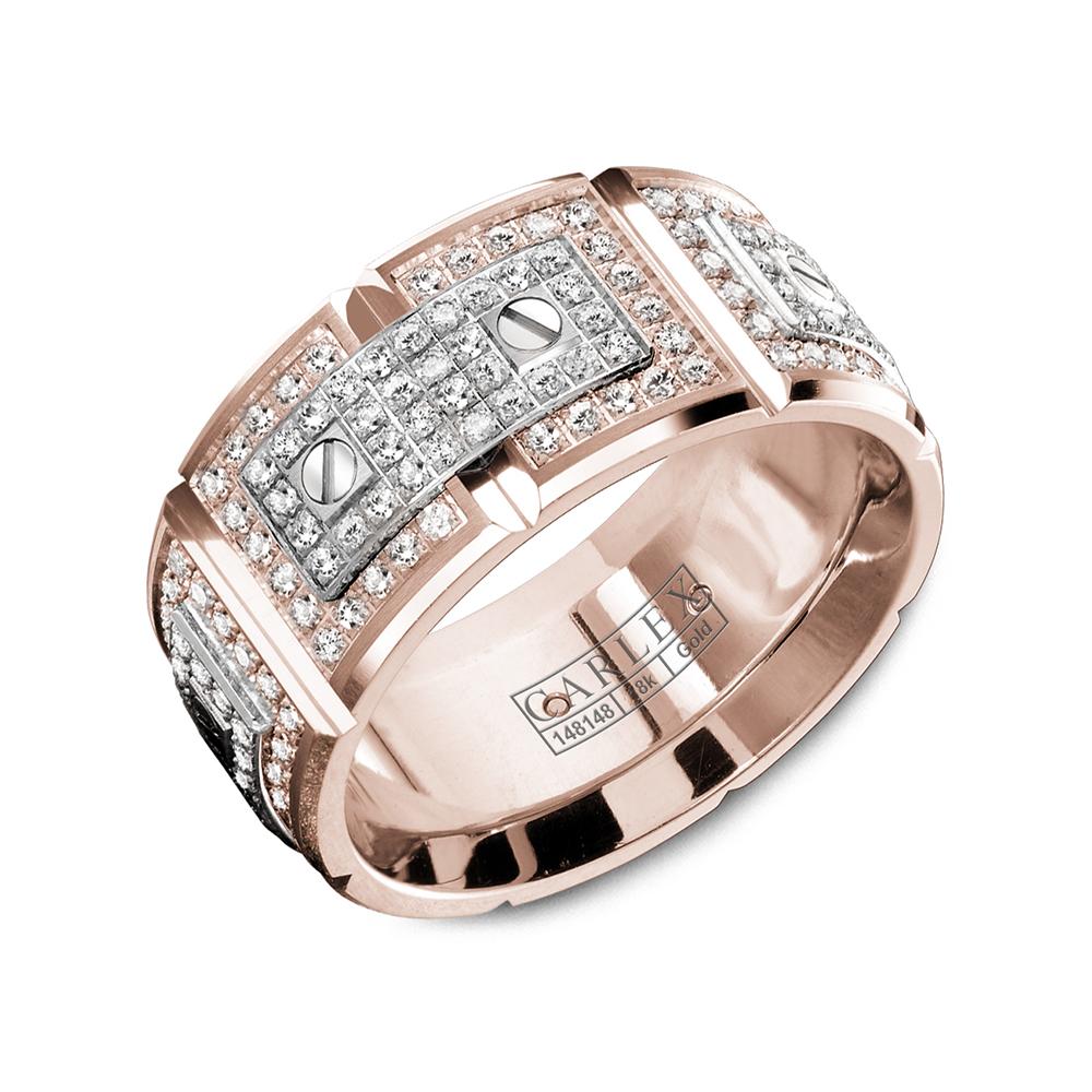 Anillo de lujo con tornillo de etiqueta de diamantes