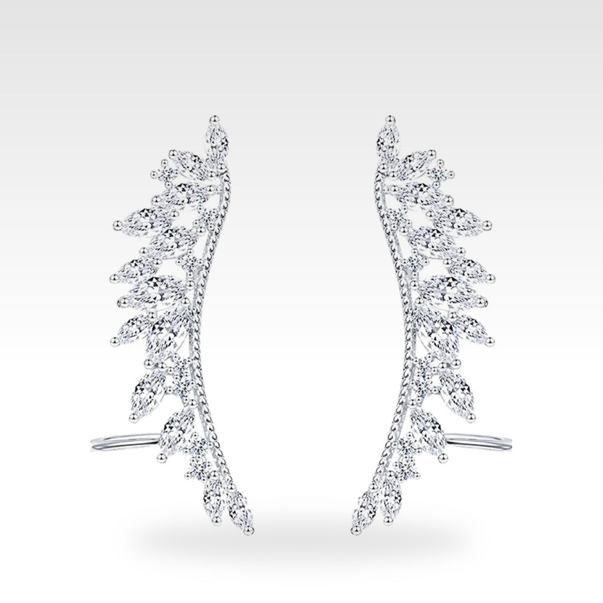 Art Diamond Cuff Earrings