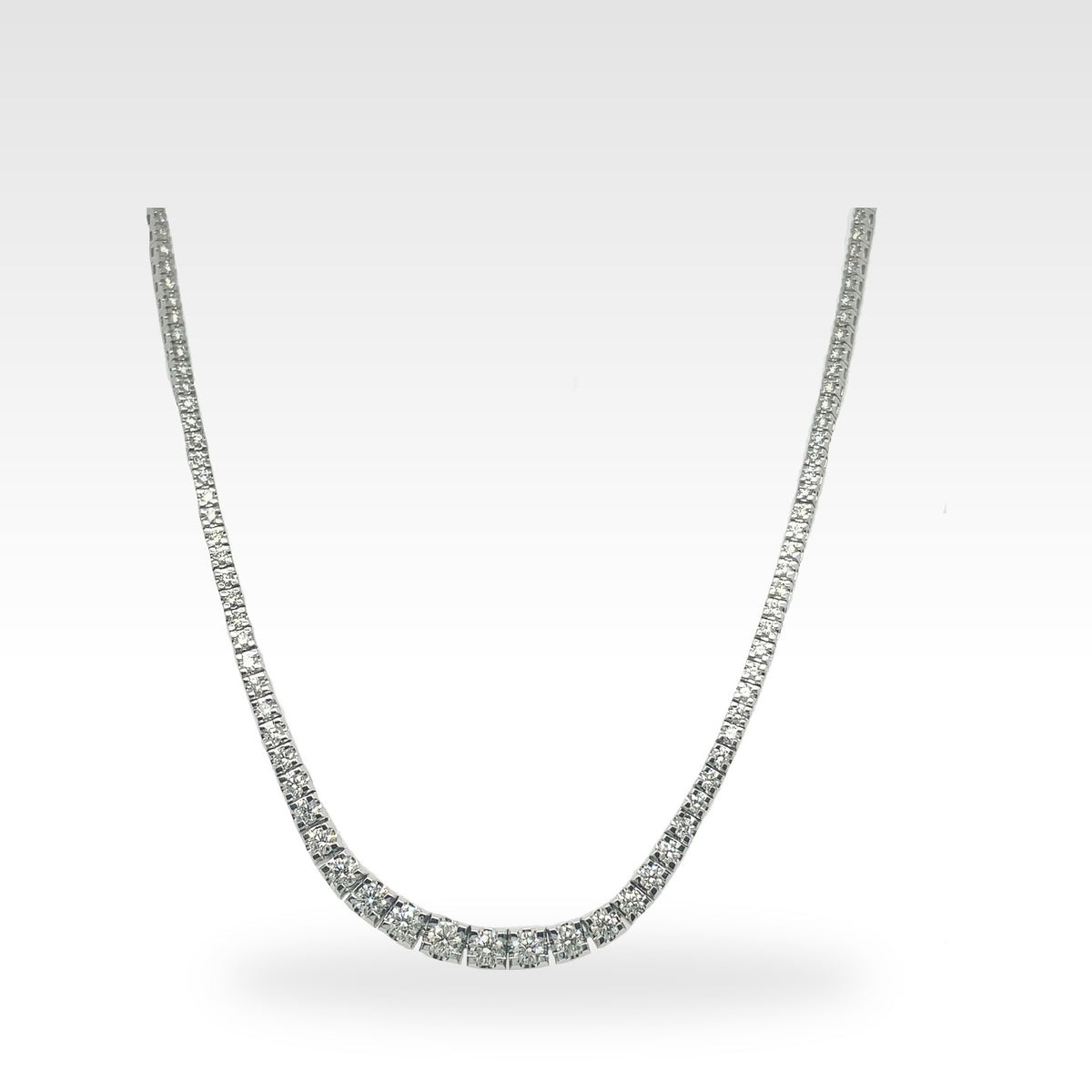 Regal Taper Graduation Necklace with diamonds