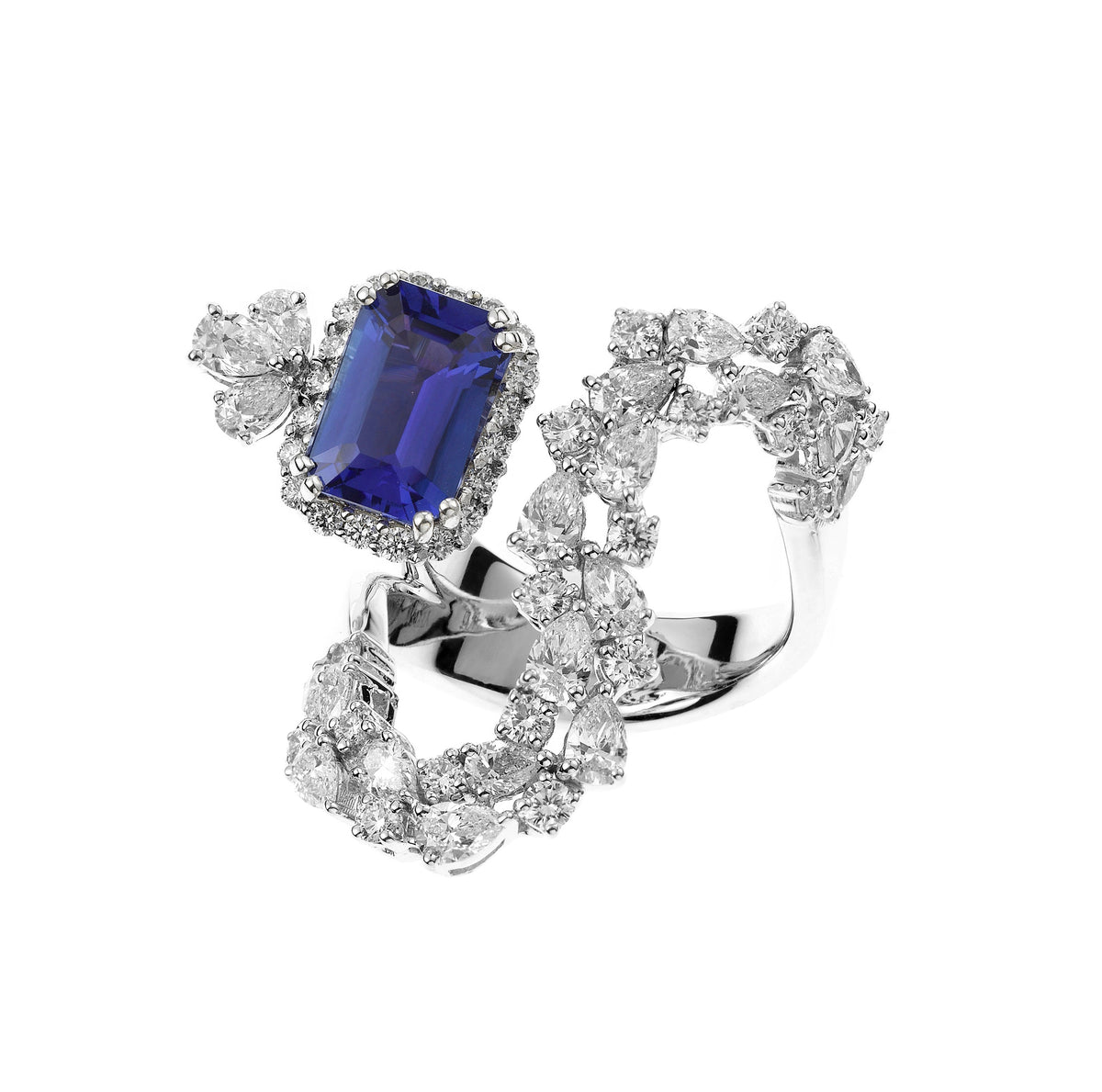 Anillo de tanzanita de lujo