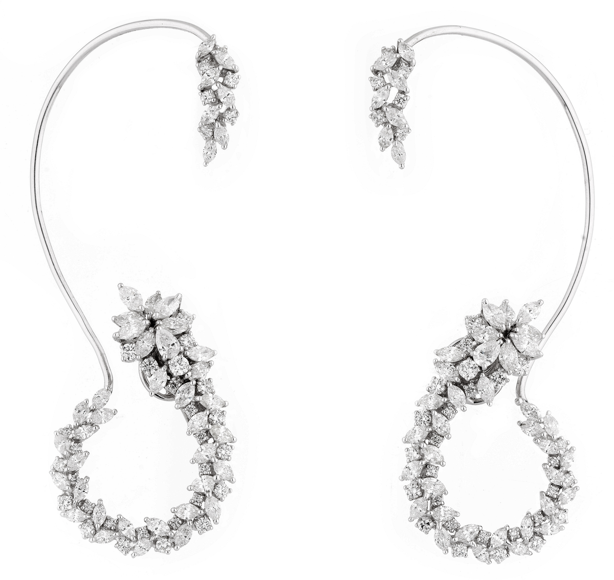 Shaped Diamond Earrings