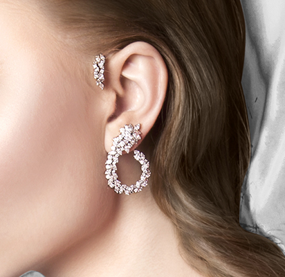 Shaped Diamond Earrings